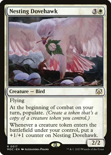 Nesting Dovehawk, Magic card MOC 17 — March of the Machine Commander set
