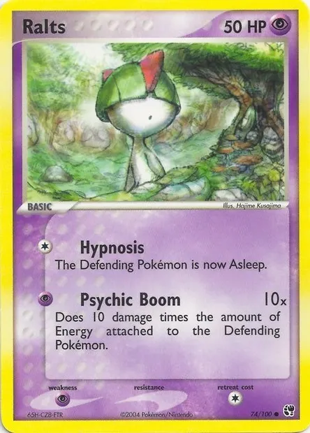 Ralts, Pokémon card EXBS 074 — EX Battle Stadium set