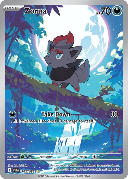 Zorua, Pokémon card WHT 142 — White Flare set