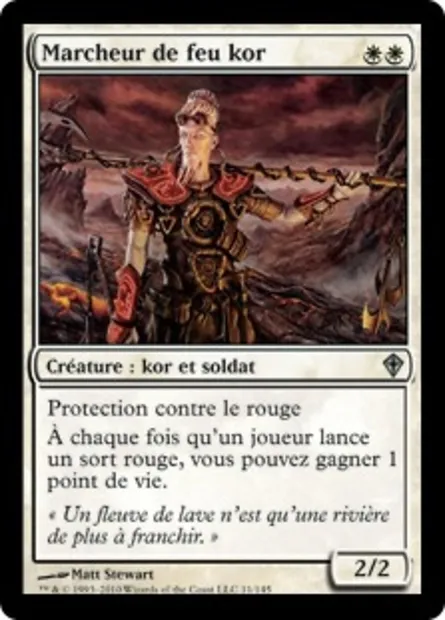 Marcheur de feu kor, carte Magic WWK 11 — extension Worldwake