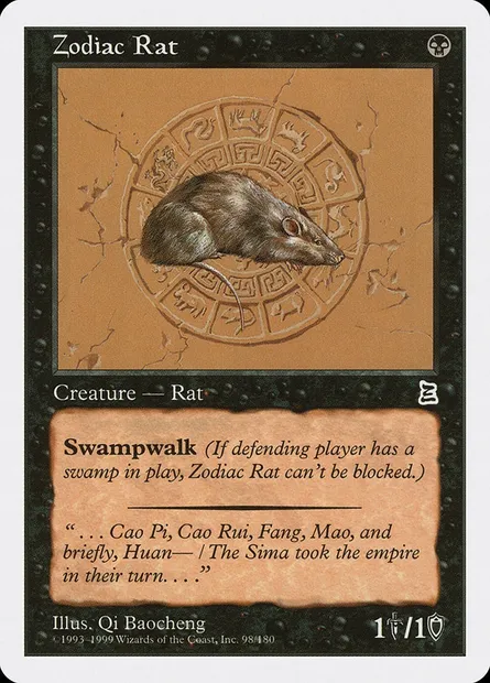 Zodiac Rat, Magic card PTK 98 — Portal Three Kingdoms set
