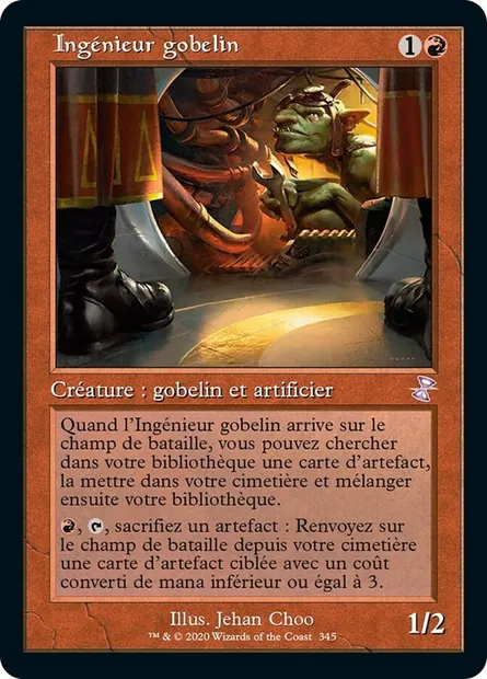 Ingénieur gobelin, carte Magic TSR 345 — extension Spirale Temporelle Remastered