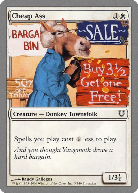 Cheap Ass, Magic card UNH 5 — Unhinged set