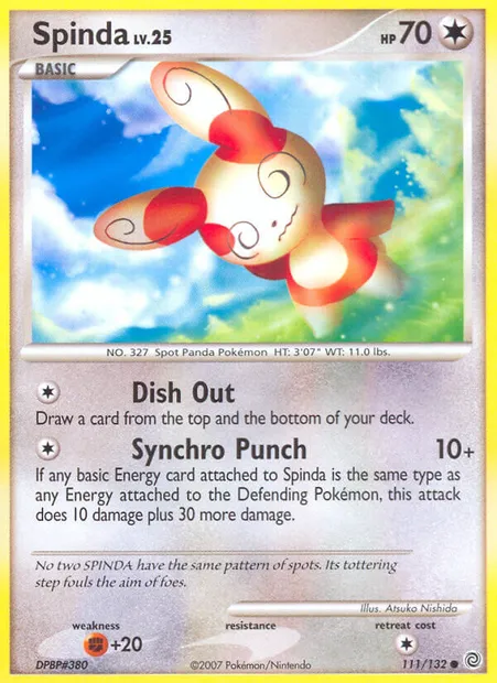 Spinda, Pokémon card SW 111 — Secret Wonders set