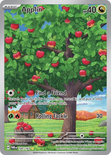 Applin, Pokémon card TWM 185 — Twilight Masquerade set