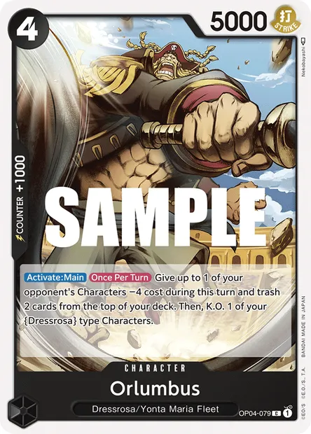 Orlumbus, One Piece card OP04-079 — KINGDOMS OF INTRIGUE set