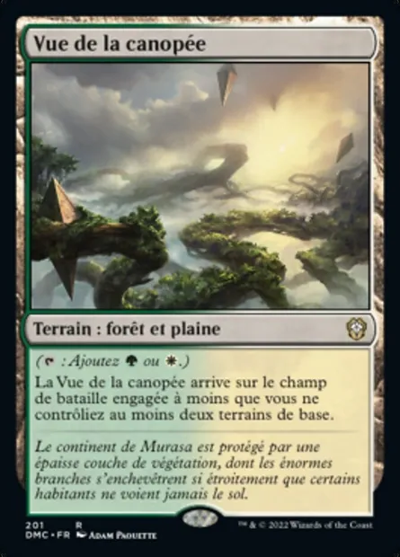 Vue de la canopée, carte Magic DMC 201 — extension Dominaria United Commander