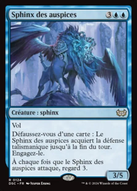 Sphinx des auspices, carte Magic DSC 124 — extension Duskmourn: House of Horror Commander