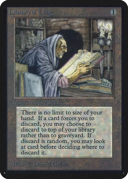 Bibliothèque de Leng, carte Magic LEA 257 — extension Limited Edition Alpha