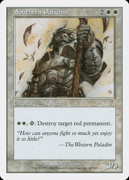 Southern Paladin, Magic card 7ED 46 — Seventh Edition set