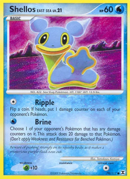 Shellos East Sea, Pokémon card RR 79 — Rising Rivals set
