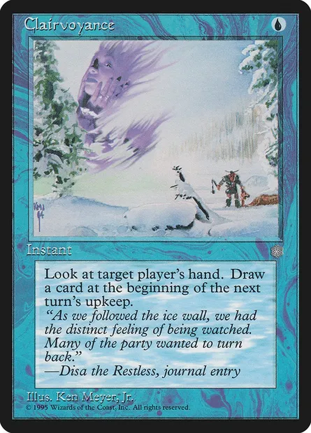 Clairvoyance, Magic card ICE 63 — Ice Age set