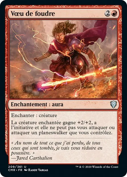 Vœu de foudre, carte Magic CMR 209 — extension Commander Legends