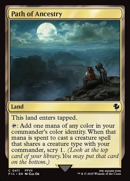 Path of Ancestry, Magic card FIC 411 — Final Fantasy Commander set