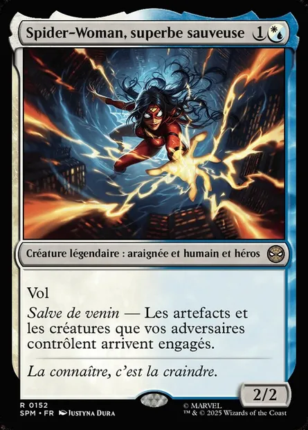 Spider-Woman, superbe sauveuse, carte Magic SPM 152 — extension Marvel's Spider-Man