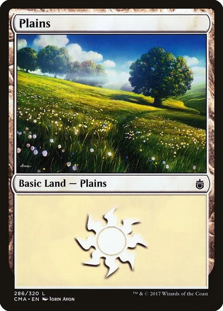 Plains, Magic card CMA 286 — Commander Anthology set