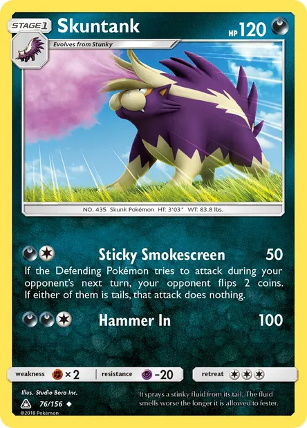 Skuntank, Pokémon card UPR 76 — Ultra Prism set