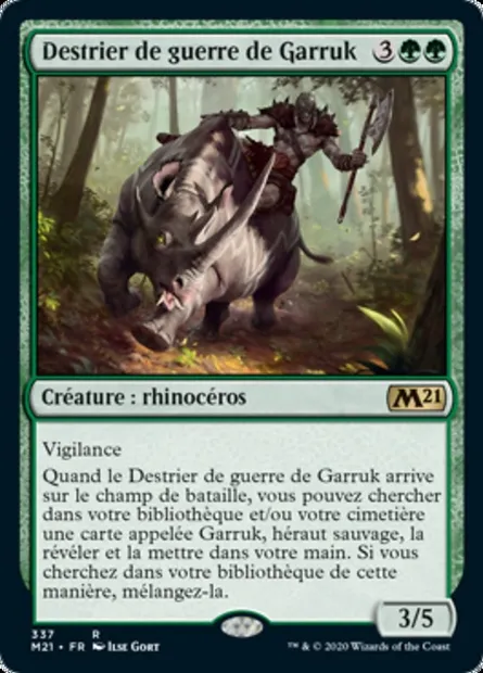 Destrier de guerre de Garruk, carte Magic M21 337 — extension Core Set 2021