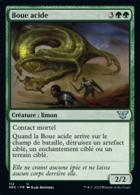 Boue acide, carte Magic NEC 112 — extension Neon Dynasty Commander