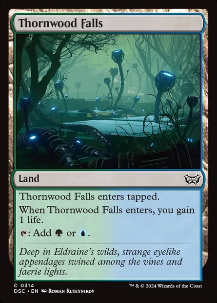 Thornwood Falls, Magic card DSC 314 — Duskmourn: House of Horror Commander set