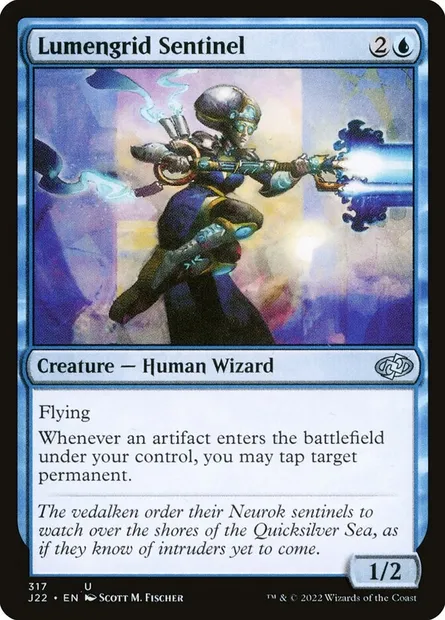 Lumengrid Sentinel, Magic card J22 317 — Jumpstart 2022 set