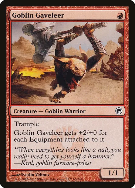 Goblin Gaveleer, Magic card SOM 92 — Scars of Mirrodin set