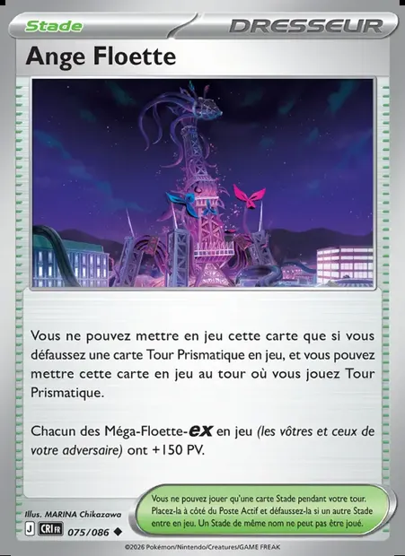 Ange Floette, carte Pokémon CRI 075 — extension Chaos Ascendant