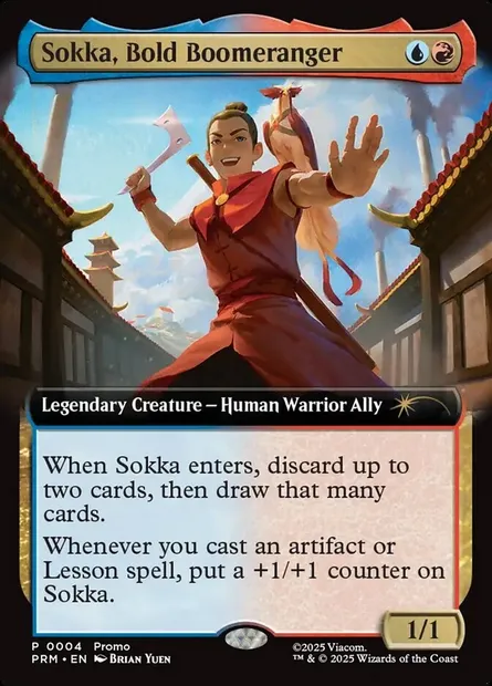 Sokka, Bold Boomeranger, Magic card PF25 18 — MagicFest 2025 set