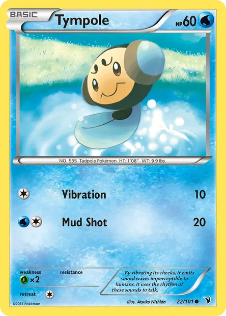 Tympole, Pokémon card NVI 22 — Noble Victories set