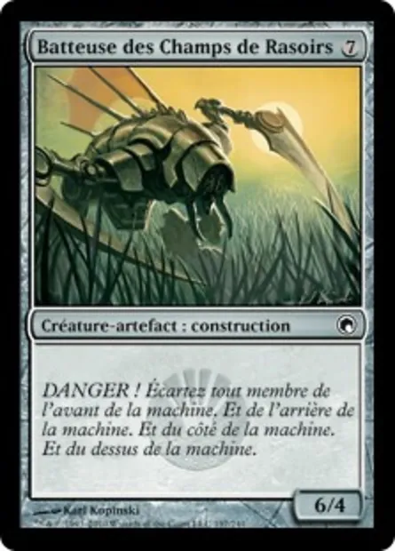 Batteuse des Champs de Rasoirs, carte Magic SOM 197 — extension Cicatrices de Mirrodin