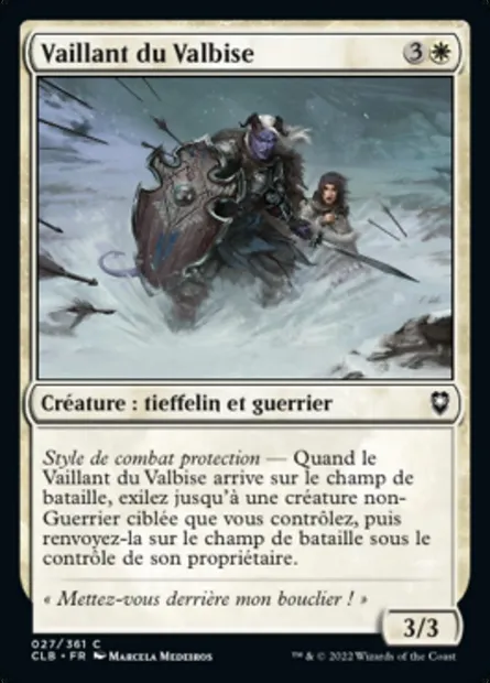 Vaillant du Valbise, carte Magic CLB 27 — extension Commander Légendes : la bataille de la Porte de Baldur