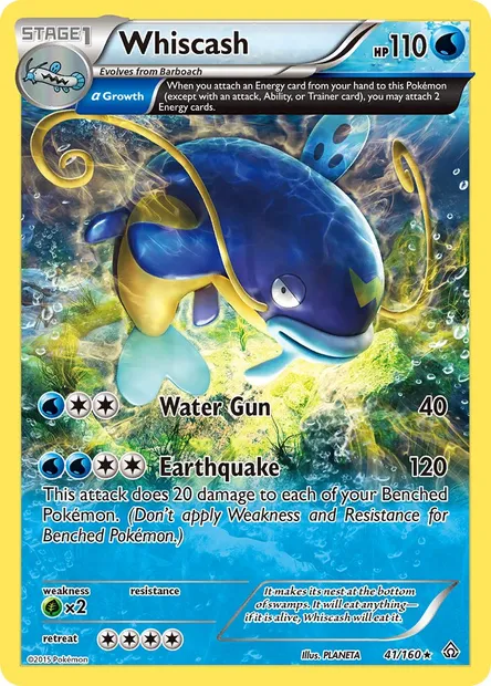 Whiscash, Pokémon card PRC 41 — Primal Clash set