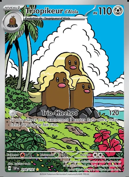 Triopikeur d'Alola, carte Pokémon SSP 208 — extension Étincelles Déferlantes