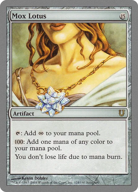 Mox Lotus, carte Magic UNH 124 — extension Unhinged