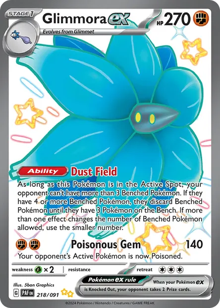 Glimmora ex, Pokémon card PAF 218 — Paldean Fates set