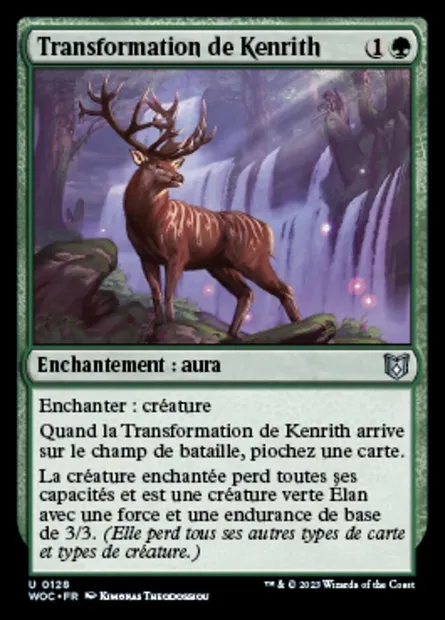 Transformation de Kenrith, carte Magic WOC 128 — extension Wilds of Eldraine Commander