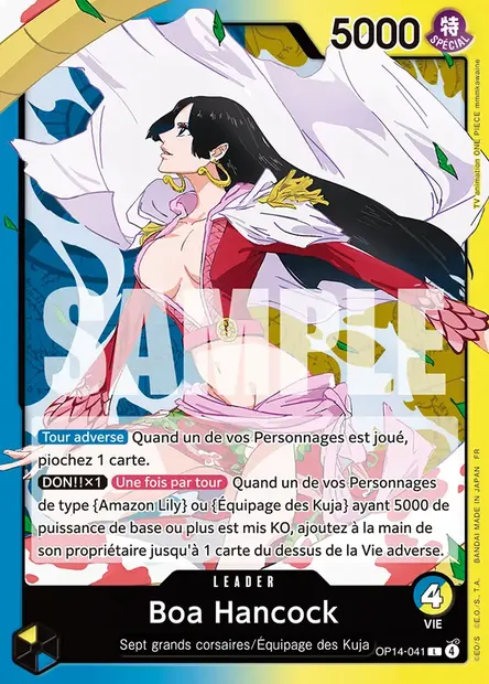 Boa Hancock, carte One Piece OP14-041 — extension LES SEPT DE LA MER D'AZUR
