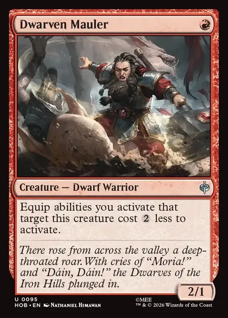 Dwarven Mauler, Magic card HOB 95 — The Hobbit set