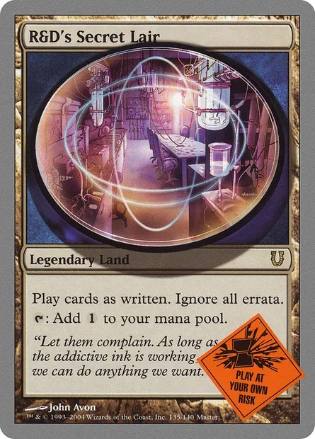 R&D's Secret Lair, Magic card UNH 135 — Unhinged set