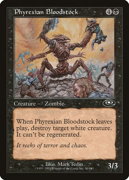 Phyrexian Bloodstock, Magic card PLS 50 — Planeshift set
