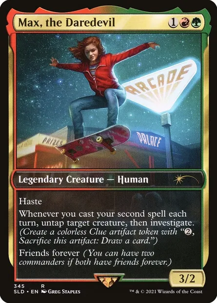 Max, the Daredevil, carte Magic SLD 345 — extension Secret Lair Drop