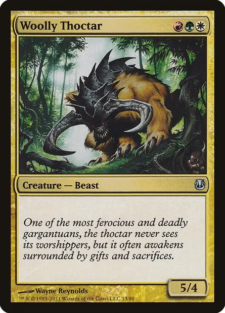 Woolly Thoctar, Magic card DDH 13 — Duel Decks: Ajani vs. Nicol Bolas set