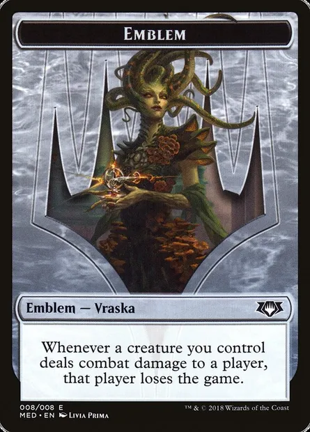 Vraska, Golgari Queen Emblem, Magic card TMED G8 — Mythic Edition Tokens set