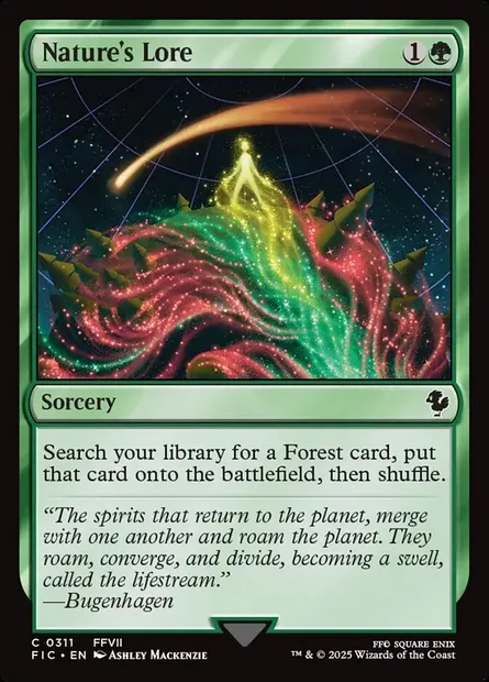 Nature's Lore, Magic card FIC 311 — Final Fantasy Commander set