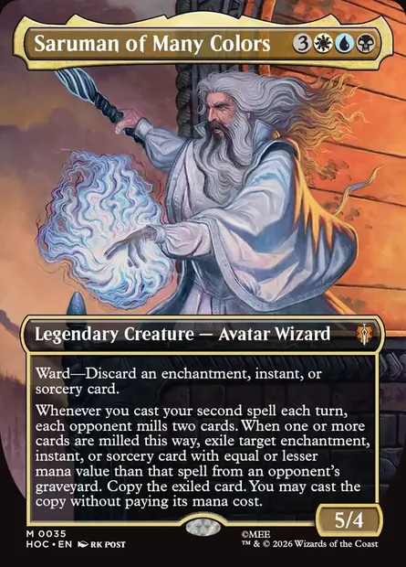 Saruman of Many Colors, Magic card HOC 35 — The Hobbit Eternal set