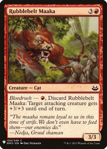 Rubblebelt Maaka, Magic card PLST MM3-109 — The List set