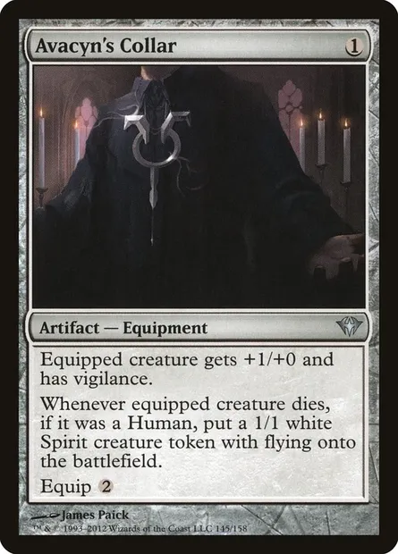 Avacyn's Collar, Magic card DKA 145 — Dark Ascension set