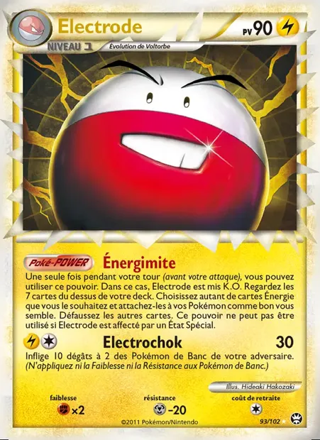 Électrode, carte Pokémon TM 93 — extension Triomphant