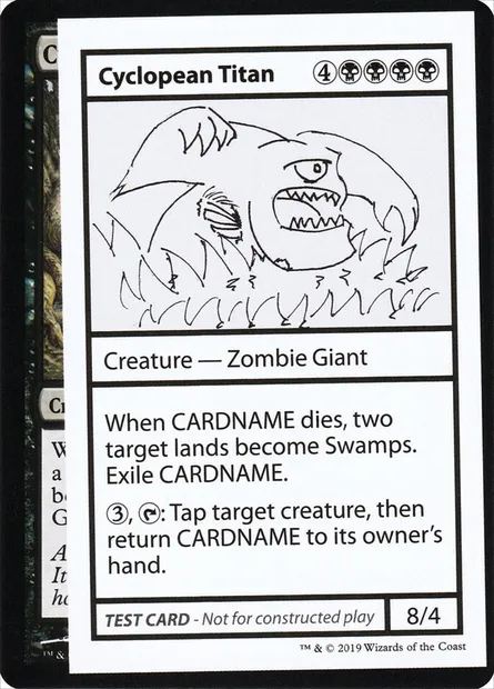 Cyclopean Titan, Magic card CMB2 40 — Mystery Booster Playtest Cards 2021 set