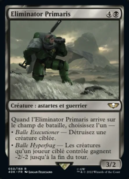 Eliminator Primaris, carte Magic 40K 50 — extension Warhammer 40,000 Commander